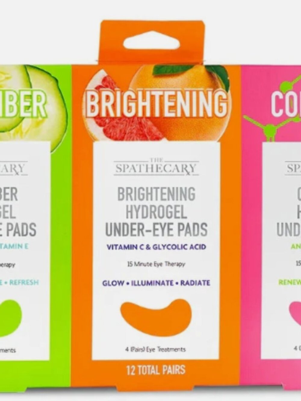 Spathecary Brightening Hydrogel Under-eye Pads, Set of 3